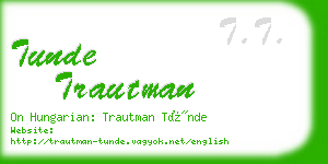 tunde trautman business card